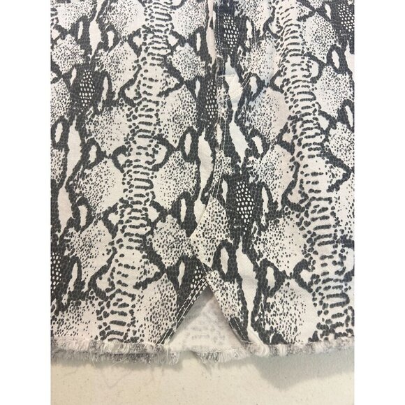 FRAME Le Mini Python Denim Skirt size 26 - Picture 4 of 6